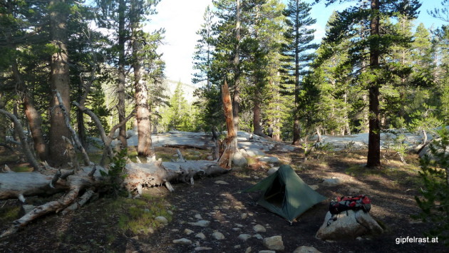 My campsite at McClure Meadow