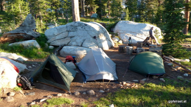 Campsite near Sunrise High Sierra Camp