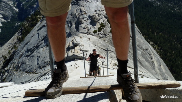 The view from Half Dome is nice, but the ascent via "the cables" is the main attraction here