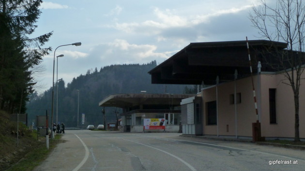 Endstation am Grenzübergang Radlpass