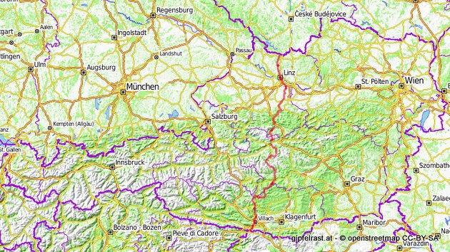 Der Salzsteigweg durchquert Österreich von Nord nach Süd