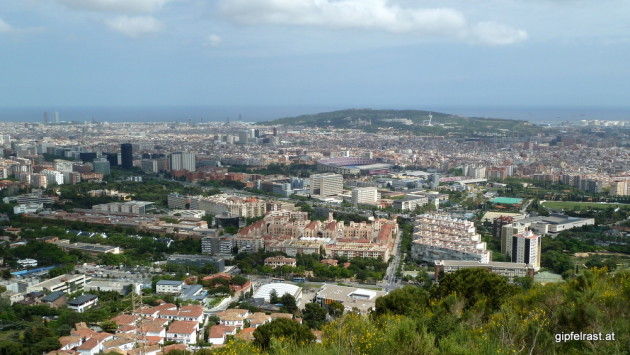 Ausblick auf Barcelona mit dem Montjuïc