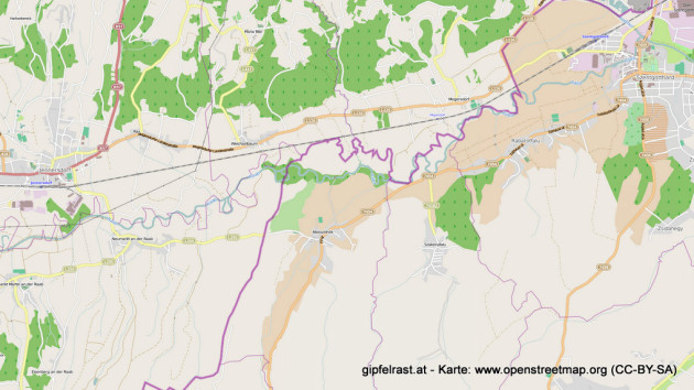 Karte Jennersdorf - Szentgotthárd