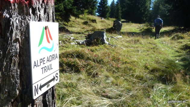 Der Alpe-Adria Trail ist für längere Zeit unser Begleiter