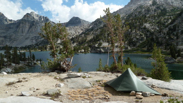 My campsite at Rae Lakes