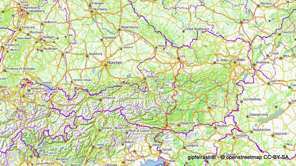 Der Salzsteigweg durchquert Österreich von Nord nach Süd