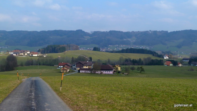 Der erste Blick nach Nußdorf am Haunsberg