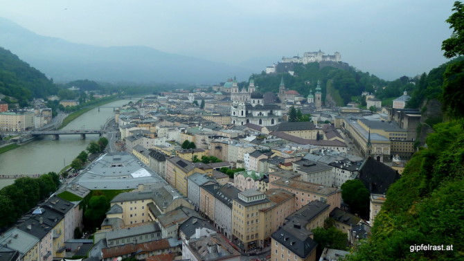 Hoch über der Altstadt von Salzburg