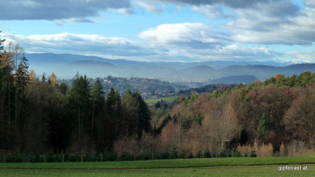 Ein ungewohnter Blick aufs Grazer Stadtgebiet